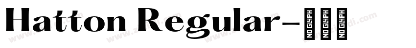 Hatton Regular字体转换